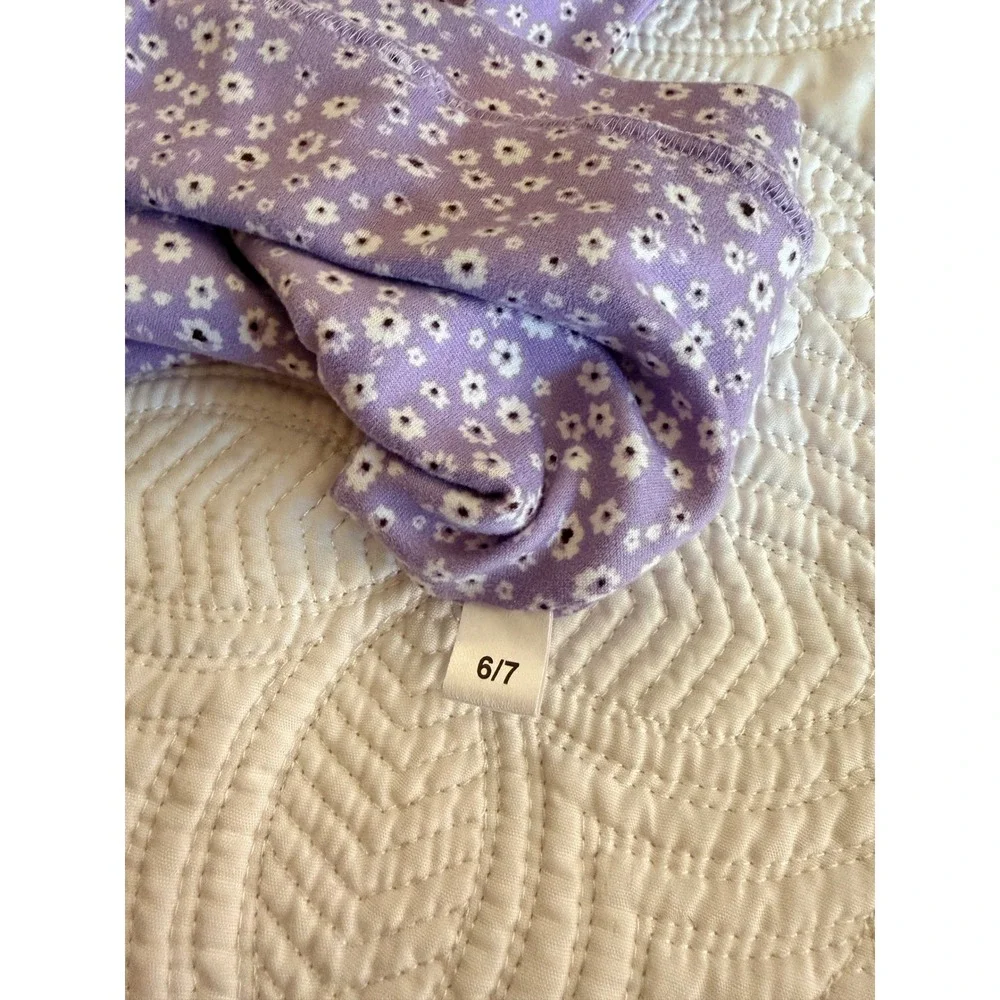 Willa B Dance Wear Little Girls Purple Floral Two-Piece Tank and Shorts Set